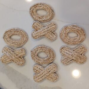 Woven Tan XO Decor Set